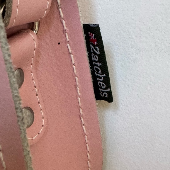 Zachels Pink Leather Saddle Bag Crossbody Purse. 9.5” by 7.5” by 2.5” - Picture 7 of 9